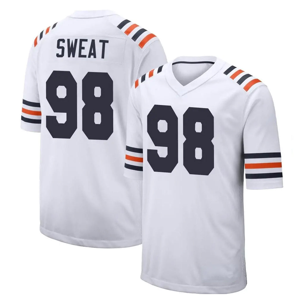 C.Bears #98 Montez Sweat Player White Classic Home Game Gdoa Stitched Jerseys