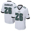 P.Eagles #26 Saquon Barkley Player White Home Game Gdoa Stitched Jerseys