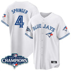 T.Blue Jays #4 George Springer Player White 2025 World Series Fdoa Stitched Jerseys