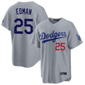 LA.Dodgers #25 Tommy Edman Player Gray Game Home Fdoa Stitched Jerseys