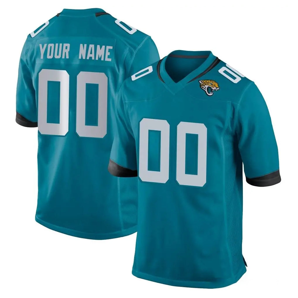 Custom J.Jaguars Teal Home Game Any Name & Numbers Gdoa Stitched Jerseys