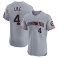 W.Nationals #4 Daylen Lile Player Gray Alternate Elite Fdoa Stitched Jerseys