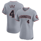 W.Nationals #4 Daylen Lile Player Gray Alternate Elite Fdoa Stitched Jerseys