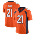 D.Broncos #21 Riley Moss Player Orange Color Vapor Untouchable Limited Game Gdoa Stitched Jerseys