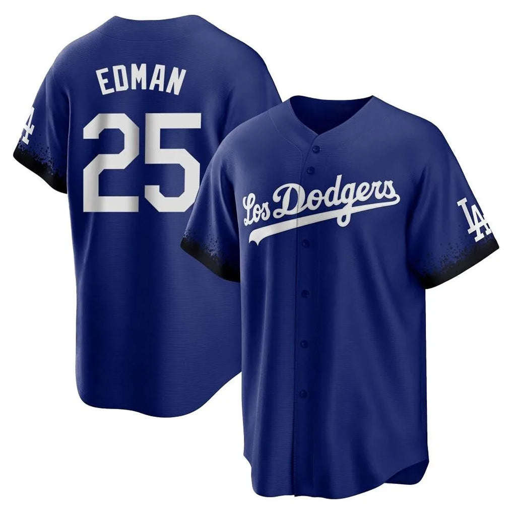 LA.Dodgers #25 Tommy Edman Player Royal City Connect Home Game Fdoa Stitched Jerseys