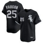 C.White Sox #25 Andrew Vaughn Player Black Limited Home Gdoa Stitched Jerseys