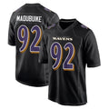 B.Ravens #92 Nnamdi Madubuike Player Black Carbon Fashion Home Game Gdoa Stitched Jerseys