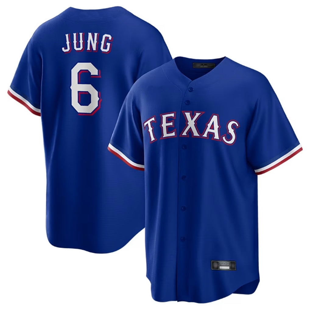 T.Rangers #6 Josh Jung Player Royal Limited Home Fdoa Stitched Jerseys