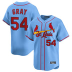 St. Louis Cardinals #54 Sonny Gray Player Light Blue Home Limited Fdoa Stitched Jerseys