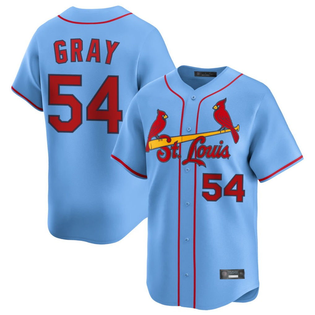 St. Louis Cardinals #54 Sonny Gray Player Light Blue Home Limited Fdoa Stitched Jerseys