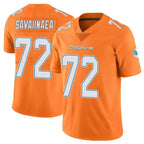 M.Dolphins #72 Jonah Savaiinaea Player Orange Limited Home Game Gdoa Stitched Jerseys