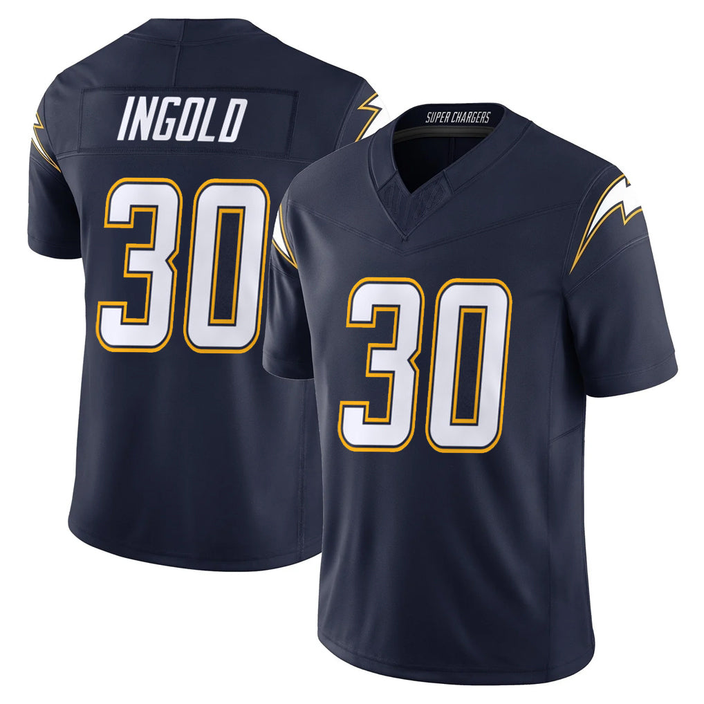LA.Chargers #30 Alec Ingold Player Navy Vapor F.U.S.E. Limited Home Game Gdoa Stitched Jerseys