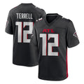 A.Falcons #12 Avieon Terrell Player Black Home Game Gdoa Stitched Jerseys