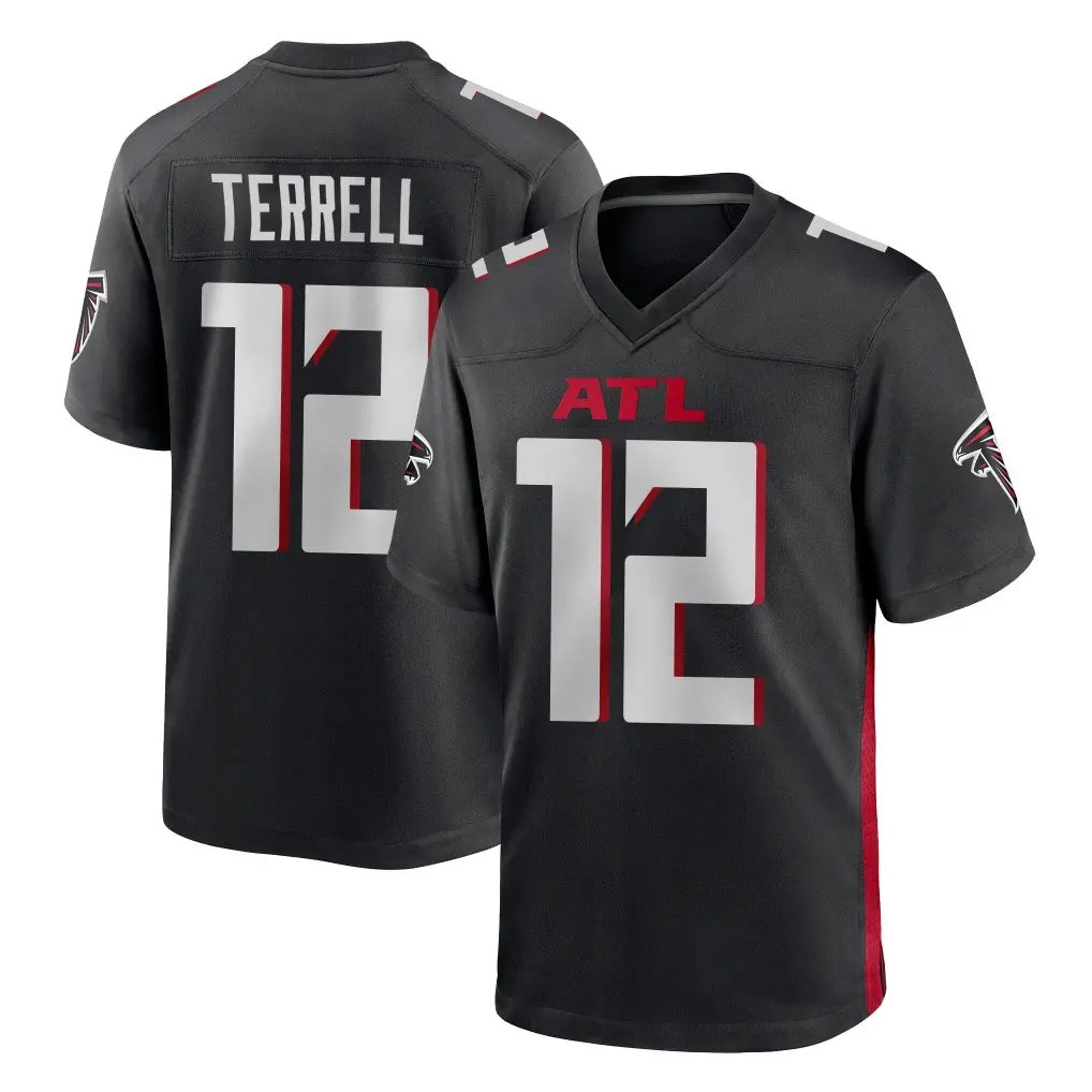 A.Falcons #12 Avieon Terrell Player Black Home Game Gdoa Stitched Jerseys