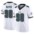 P.Eagles #90 Jordan Davis Player White Limited Vapor F.U.S.E. Home Game Gdoa Stitched Jerseys