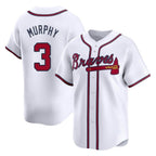 A.Braves #3 Dale Murphy Player White Limited Home Game Gdoa Stitched Jerseys