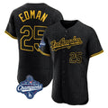 LA.Dodgers #25 Tommy Edman Player Black World Series Meet Snake Skin City Limited Elite Home Fdoa Stitched Jerseys
