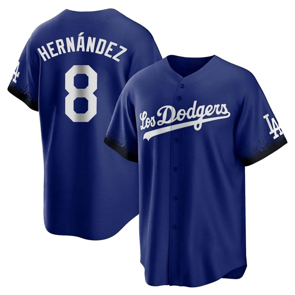 LA.Dodgers #8 Enrique Hern¨¢ndez Player Royal City Connect Home Game Fdoa Stitched Jerseys