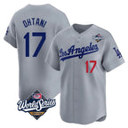 LA.Dodgers #17 Shohei Ohtani Player Gray World Series Limited Home Fdoa Stitched Jerseys
