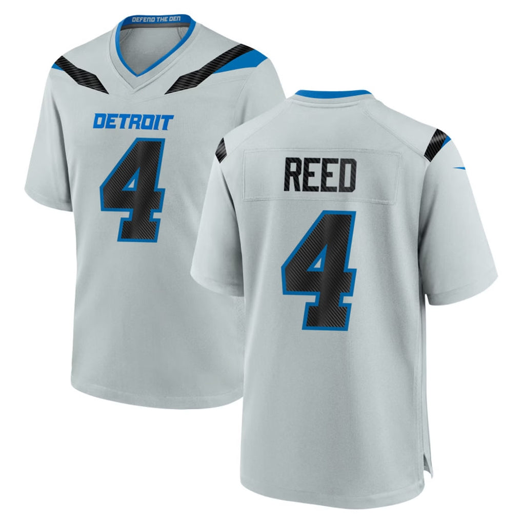 D.Lions #4 D.J. Reed Player Silver 2026 Rivalries Collection Home Game Gdoa Stitched Jerseys