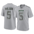 NY.Jets #5 Garrett Wilson Player Gray Limited Atmosphere Fashion Home Game Gdoa Stitched Jerseys