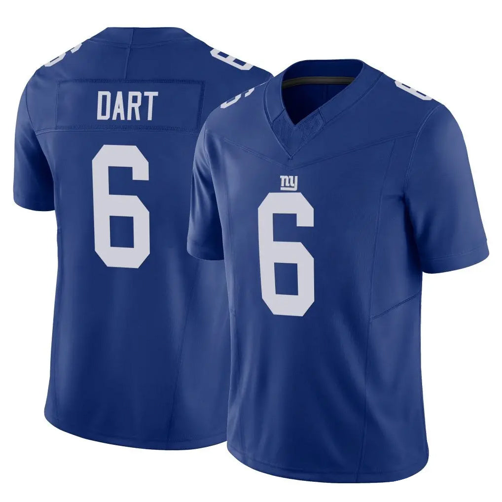 NY.Giants #6 Jaxson Dart Player Royal Limited Vapor F.U.S.E. Home Game Gdoa Stitched Jerseys