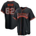 SF.Giants #62 Logan Webb Player Black Alternate Limited Fdoa Stitched Jerseys