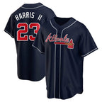 A.Braves #23 Michael Harris II player Navy Replica Alternate Stitched Jerseys