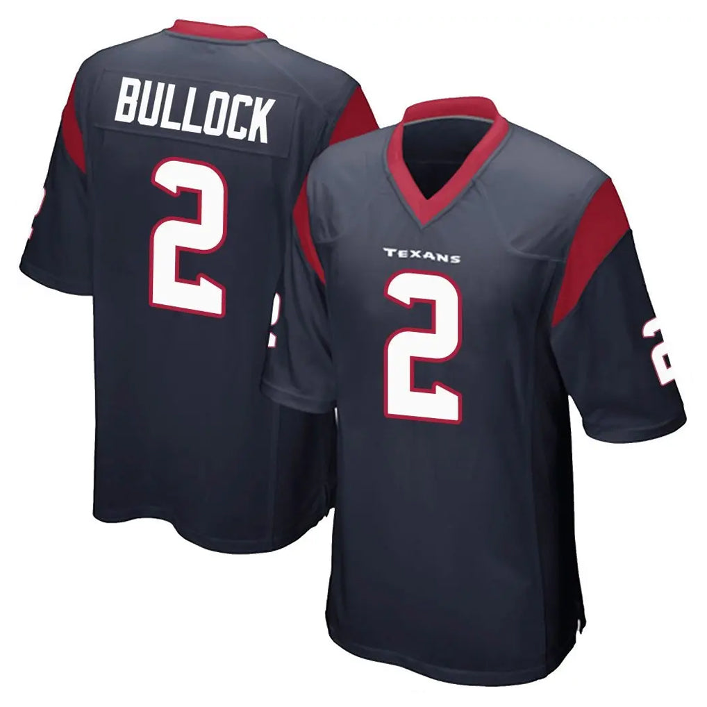 H.Texans #2 Calen Bullock Player Navy Home Game Gdoa Stitched Jerseys