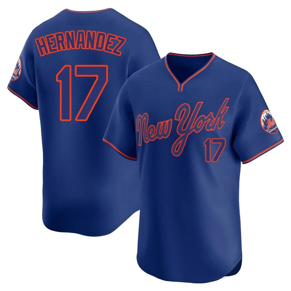 NY.Mets #17 Keith Hernandez Player Royal T-shirt Home Limited Elite Fdoa Stitched Jerseys