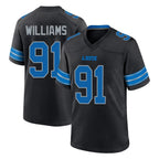 D.Lions #91 Tyleik Williams Player Black Alternate Home Game Gdoa Stitched Jerseys