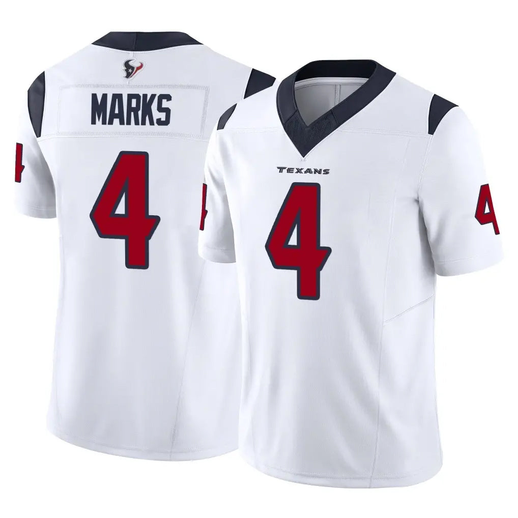 H.Texans #4 Woody Marks Player White Limited Vapor F.U.S.E. Home Game Gdoa Stitched Jerseys