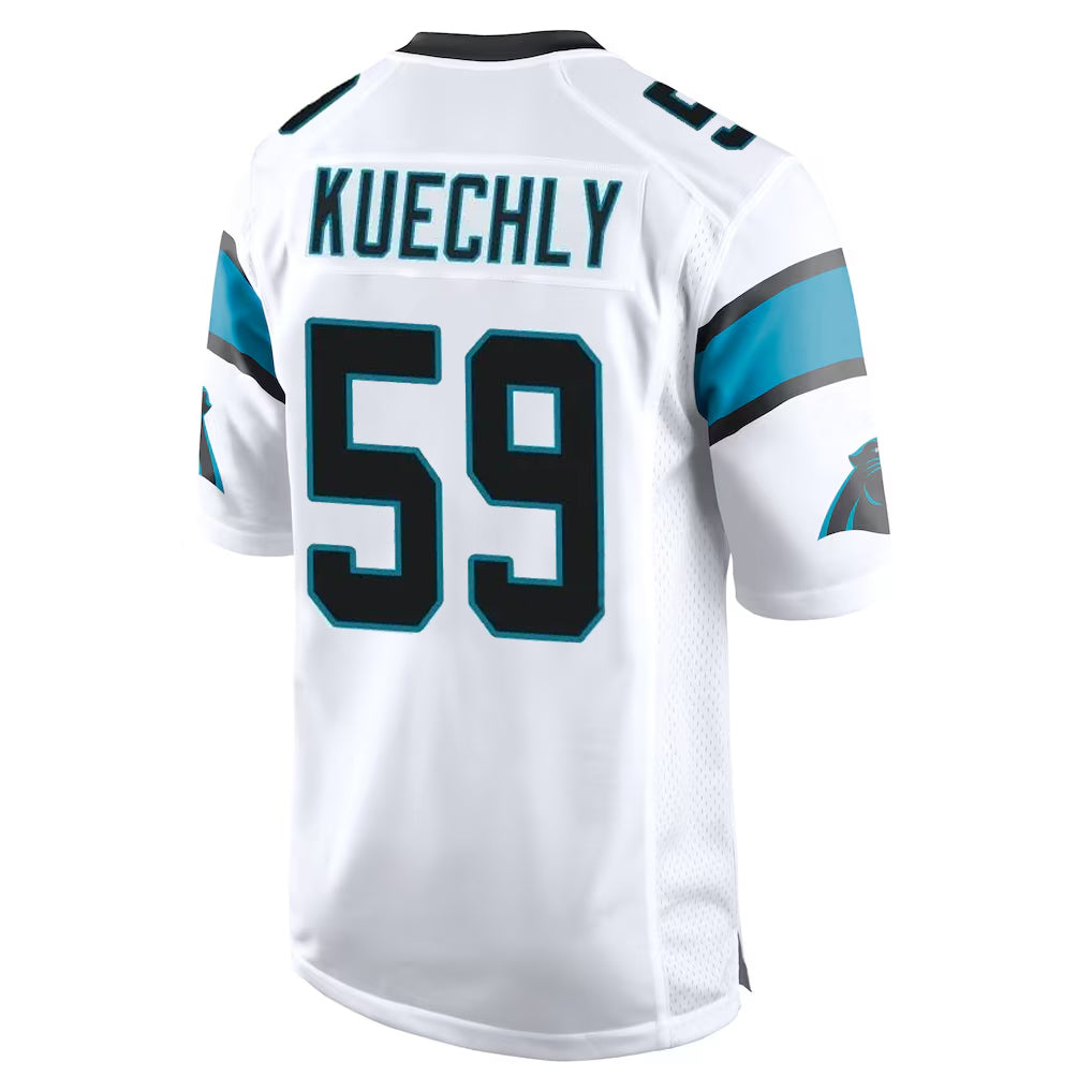 C.Panthers #59 Luke Kuechly Player White Game Gdoa Stitched Jerseys