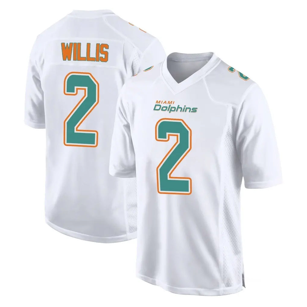 M.Dolphins #2 Malik Willis Player White Fashion Home Game Gdoa Stitched Jerseys