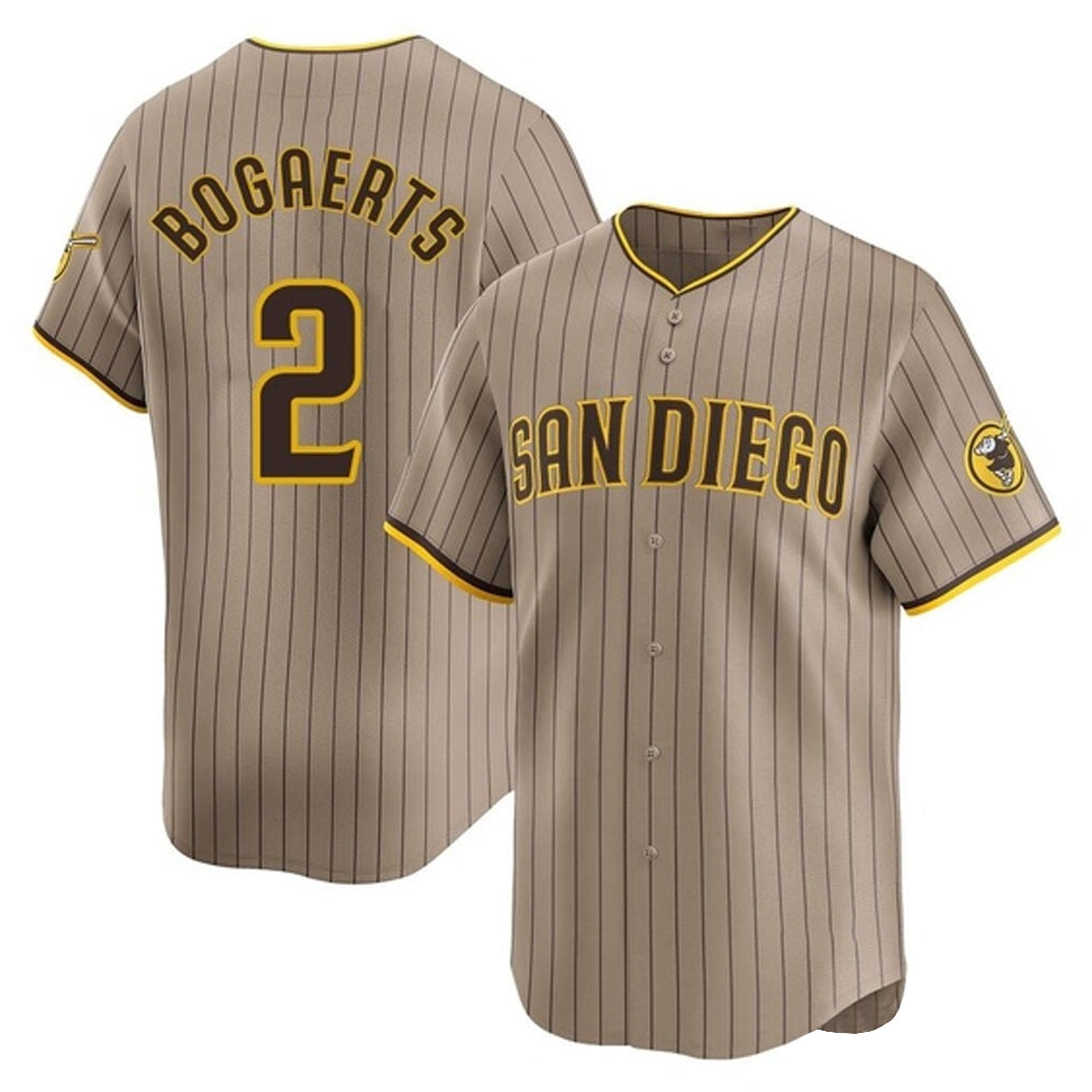 S.Diego Padres #2 Xander Bogaerts Player Khaki Home Limited Fdoa Stitched Jerseys