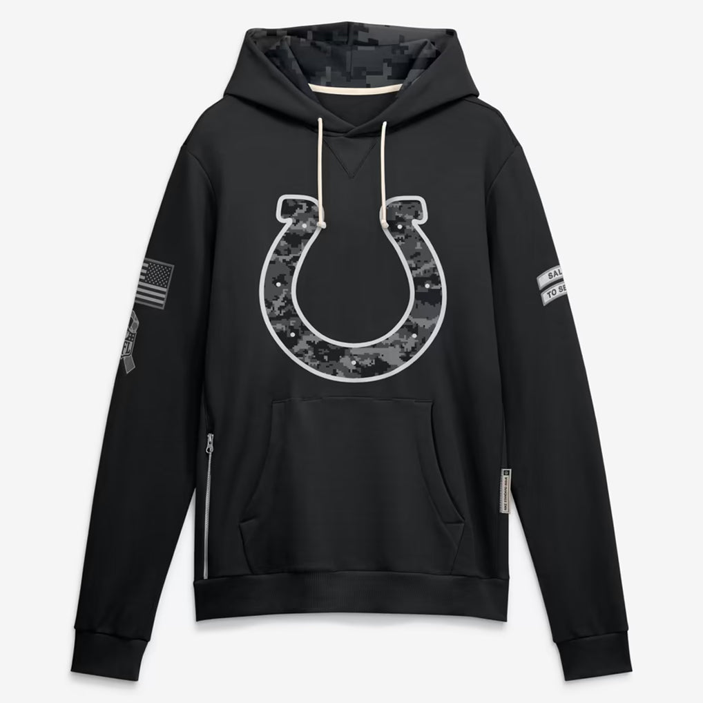 IN.Colts 2026 Black Logo Pullover Hoodies Limited Game Gdoa Stitched Jerseys