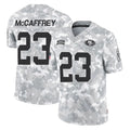 SF.49ers #23 Christian McCaffrey Player Arctic Camo Limited Salute To Service Home Game Gdoa Stitched Jerseys