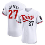 M.Twins #27 Ryan Jeffers Player White Home Limited Elite Fdoa Stitched Jerseys