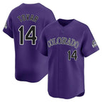 C.Rockies #14 Ezequiel Tovar Player Purple Limited Home Gdoa Stitched Jerseys