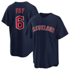 C.Guardians #6 David Fry Player Navy Game Home Gdoa Stitched Jerseys