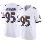 B.Ravens #95 Tavius Robinson Player White Vapor F.U.S.E. Limited Home Game Gdoa Stitched Jerseys