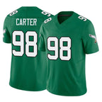 P.Eagles #98 Jalen Carter Player Green Kelly Alternate Vapor F.U.S.E. Home Game Gdoa Stitched Jerseys