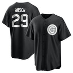 C.Cubs #29 Michael Busch Player Black Game Gdoa Stitched Jerseys