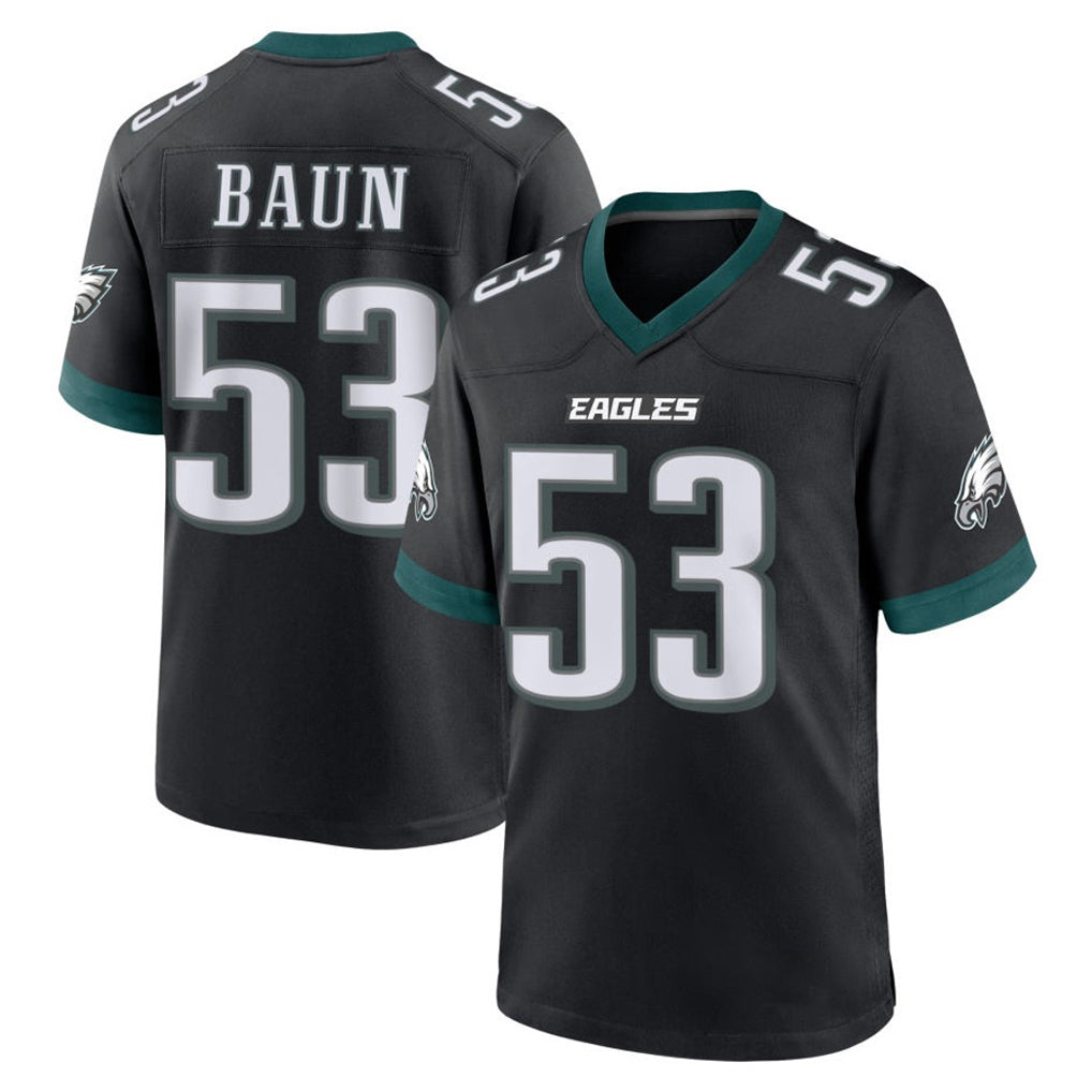 P.Eagles #53 Zack Baun Player Black Game Home Gdoa Stitched Jerseys