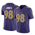B.Ravens #98 Travis Jones Player Purple Vapor F.U.S.E. Limited Gdoa Stitched Jerseys