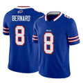 B.Bills #8 Terrel Bernard Player Royal Vapor F.U.S.E. Limited Home Game Gdoa Stitched Jerseys