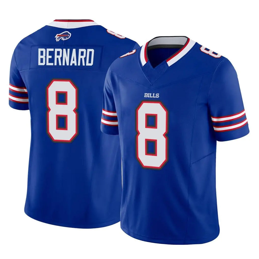 B.Bills #8 Terrel Bernard Player Royal Vapor F.U.S.E. Limited Home Game Gdoa Stitched Jerseys