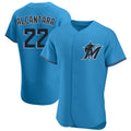 M.Marlins #22 Sandy Alcantara Player Blue Home Limited Elite Fdoa Stitched Jerseys
