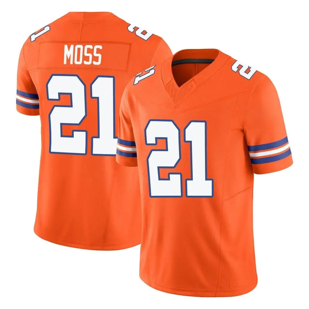 D.Broncos #21 Riley Moss Player Orange Limited Alternate Vapor F.U.S.E. Throwback Game Gdoa Stitched Jerseys