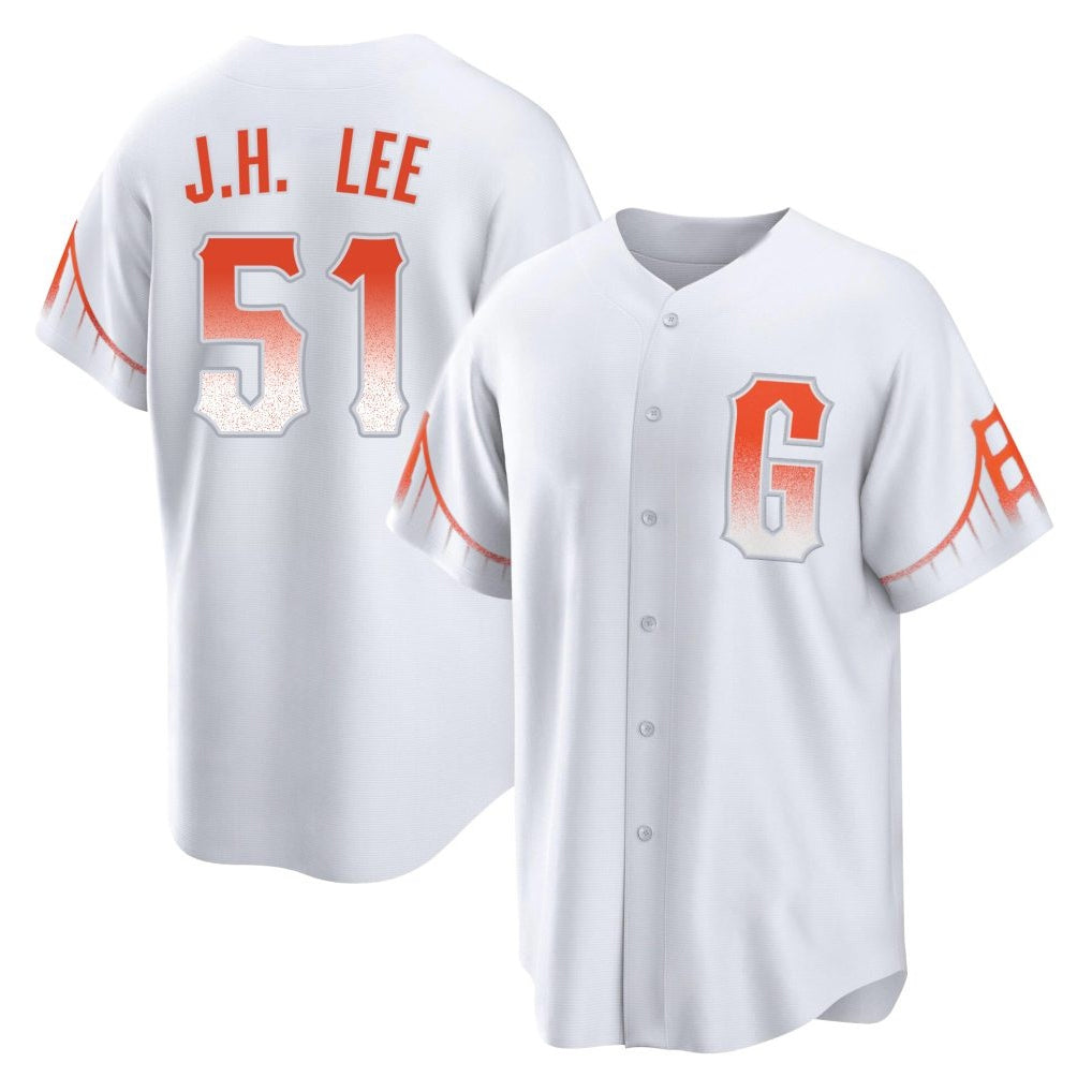 SF.Giants #51 Jung Hoo Lee Player White City Connect Home Game Fdoa Stitched Jerseys